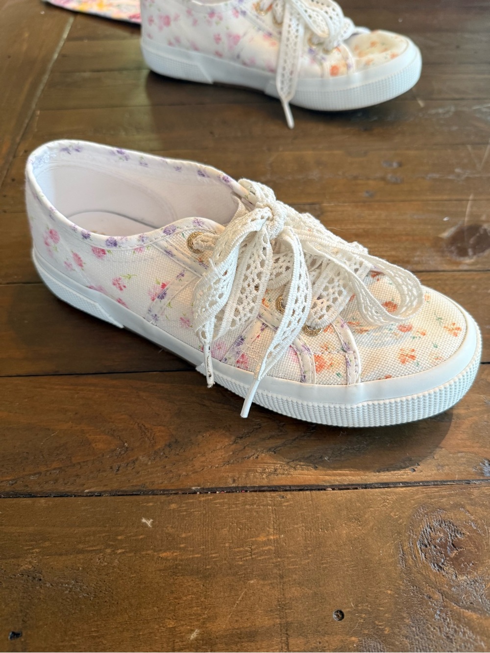 LoveShackFancy x Superga 2750 in Fruit Bliss Flowers Mix Floral Sneaker 7.5 38 - Picture 8 of 14